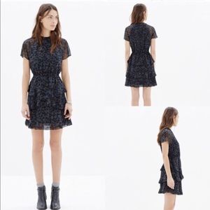 NWT Madewell Leopard Ruffle Dress Size 4-6